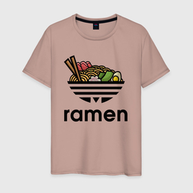 Мужская футболка хлопок с принтом Лапша Рамен | Ramen в Новосибирске, 100% хлопок | прямой крой, круглый вырез горловины, длина до линии бедер, слегка спущенное плечо. | food | japan | ramen | soup | еда | лапша | логотип | национальная | пища | рамен | суп | япония