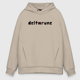Мужское худи Oversize хлопок с принтом Deltarune Logo. в Екатеринбурге, френч-терри — 70% хлопок, 30% полиэстер. Мягкий теплый начес внутри —100% хлопок | боковые карманы, эластичные манжеты и нижняя кромка, капюшон на магнитной кнопке | deltarune | deltarune 2 | game | undertale символ | дельта | дельтарун | дельтарун 2 | знак руин андертейл | значок дельтарун пиксель | игра | руна