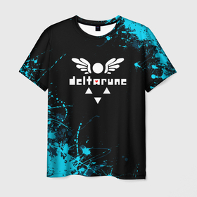 Мужская футболка 3D с принтом Deltarune брызги красок в Санкт-Петербурге, 100% полиэфир | прямой крой, круглый вырез горловины, длина до линии бедер | deltarune | deltarune 2 | game | undertale символ | дельта | дельтарун | дельтарун 2 | знак руин андертейл | значок дельтарун пиксель | игра | руна