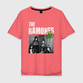 Мужская футболка хлопок Oversize с принтом The Ramones | Рамоунз в Екатеринбурге, 100% хлопок | свободный крой, круглый ворот, “спинка” длиннее передней части | grunge | hardrock | music | punk | ramones | retro | rock | usa | гранж | группа | музыка | панк | рамоны | рамоунз | ретро | рок | сша | фото | хэви метал