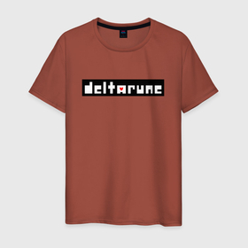 Мужская футболка хлопок с принтом [Deltarune]   Black Logo в Кировске, 100% хлопок | прямой крой, круглый вырез горловины, длина до линии бедер, слегка спущенное плечо. | deltarune | deltarune 2 | game | undertale символ | дельта | дельтарун | дельтарун 2 | знак руин андертейл | значок дельтарун пиксель | игра | руна