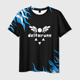 Мужская футболка 3D с принтом [Deltarune]   Нарисованный огонь в Тюмени, 100% полиэфир | прямой крой, круглый вырез горловины, длина до линии бедер | deltarune | deltarune 2 | game | undertale символ | дельта | дельтарун | дельтарун 2 | знак руин андертейл | значок дельтарун пиксель | игра | руна