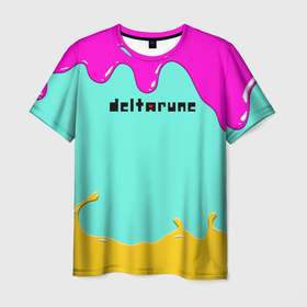 Мужская футболка 3D с принтом [Deltarune]   Подтёки в Санкт-Петербурге, 100% полиэфир | прямой крой, круглый вырез горловины, длина до линии бедер | deltarune | deltarune 2 | game | undertale символ | дельта | дельтарун | дельтарун 2 | знак руин андертейл | значок дельтарун пиксель | игра | руна