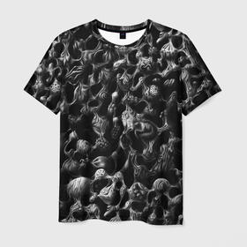 Мужская футболка 3D с принтом Коконы в паутине в Кировске, 100% полиэфир | прямой крой, круглый вырез горловины, длина до линии бедер | halloween | коконы | мрачное | паутина | страшное | сюрреализм