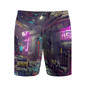 Мужские шорты спортивные с принтом Городской киберпанк ,  |  | Тематика изображения на принте: cyberpunk | cyberpunk 2077 | будущее | город | депрессивный | игра | кибер | киберпанк | неон | неоновый | тренд | фантастика | яркий