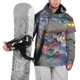 Накидка на куртку 3D с принтом Уютное новогоднее настроение в Санкт-Петербурге, 100% полиэстер |  | гирлянда | дед мороз | зима | новый год | огни | подарки | праздник | рождество | снегурочка | тренд