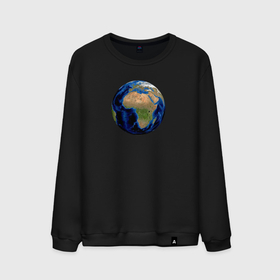 Мужской свитшот хлопок с принтом планета солнечной системы земля в Курске, 100% хлопок |  | астрономия | вселенная | континент | космос | мир | океан | планета | шар