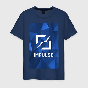 Мужская футболка хлопок с принтом Cobalt Impulse в Екатеринбурге, 100% хлопок | прямой крой, круглый вырез горловины, длина до линии бедер, слегка спущенное плечо. | esport | impulse | импульс | киберспорт | лгу | сккимпульс | студенты