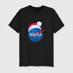 Мужская футболка хлопок Slim с принтом NASA NEW YEAR 2022 в Курске, 92% хлопок, 8% лайкра | приталенный силуэт, круглый вырез ворота, длина до линии бедра, короткий рукав | Тематика изображения на принте: 2022 | christmas | galaxy | nasa | new year | space | space company | star | астрономия | галактика | год тигра | звезды | космическая компания | космос | наса | наступающий год | новогодний | новый год | рождественский | рождеств