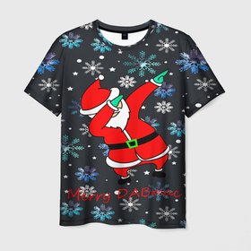Мужская футболка 3D с принтом DAB DED MOROZ 2022 , 100% полиэфир | прямой крой, круглый вырез горловины, длина до линии бедер | 2022 | dab | ded moroz | merry christmas | santa | дед мороз | дэб | нг | новый год | праздник | санта