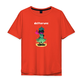 Мужская футболка хлопок Oversize с принтом Ральзей Deltarun в Санкт-Петербурге, 100% хлопок | свободный крой, круглый ворот, “спинка” длиннее передней части | deltarun | ralsei | дельта | ральзей | рун