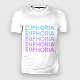 Мужская футболка 3D Slim с принтом Эйфория. Euphoria в Новосибирске, 100% полиэстер с улучшенными характеристиками | приталенный силуэт, круглая горловина, широкие плечи, сужается к линии бедра | euphoria | девечьи | девушкам | подростки | сериал | сериалы | эйфория