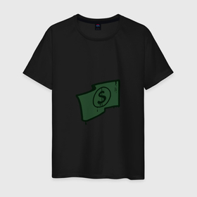Мужская футболка хлопок с принтом Граффити доллар в Кировске, 100% хлопок | прямой крой, круглый вырез горловины, длина до линии бедер, слегка спущенное плечо. | cs go | grffiti | граффити | доллар | кс го