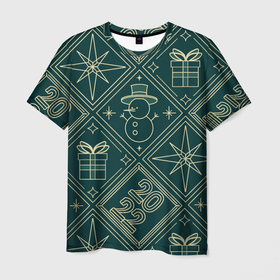 Мужская футболка 3D с принтом Роскошный 2022 в Екатеринбурге, 100% полиэфир | прямой крой, круглый вырез горловины, длина до линии бедер | 2021 | happy new year | hip hop | hny | street | новый год | улица | хип хоп