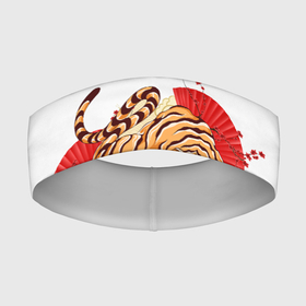 Повязка на голову 3D с принтом Золотой тигр 2022 Tigr в Новосибирске,  |  | 2022 | new year | tiger | water tiger | водяной тигр | символ года