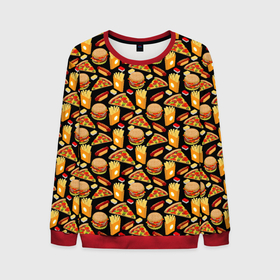 Мужской свитшот 3D с принтом Fast Food (Фастфуд) , 100% полиэстер с мягким внутренним слоем | круглый вырез горловины, мягкая резинка на манжетах и поясе, свободная посадка по фигуре | Тематика изображения на принте: burger | cheeseburger | fast food | hamburger | hot dog | pizza | taco burrito | блюдо | бургер | быстрое питание | гамбургер | еда | жратва | завтрак | корм | кушанье | макдоналдс | обед | перекус | пицца | пища | повар