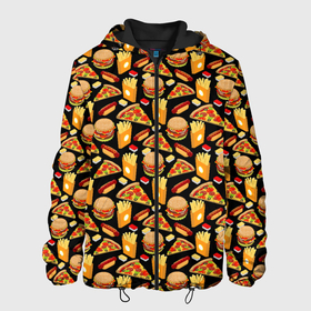 Мужская куртка 3D с принтом Fast Food (Фастфуд) в Курске, ткань верха — 100% полиэстер, подклад — флис | прямой крой, подол и капюшон оформлены резинкой с фиксаторами, два кармана без застежек по бокам, один большой потайной карман на груди. Карман на груди застегивается на липучку | Тематика изображения на принте: burger | cheeseburger | fast food | hamburger | hot dog | pizza | taco burrito | блюдо | бургер | быстрое питание | гамбургер | еда | жратва | завтрак | корм | кушанье | макдоналдс | обед | перекус | пицца | пища | повар