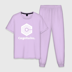 Мужская пижама хлопок с принтом Cognito Inc. light cotton theme , 100% хлопок | брюки и футболка прямого кроя, без карманов, на брюках мягкая резинка на поясе и по низу штанин
 | cognito | cognito inc | корпорация заговор | мутанты | экстрасенсы