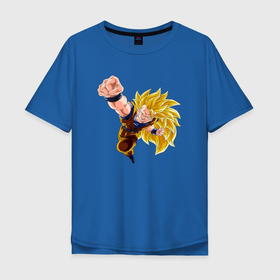 Мужская футболка хлопок Oversize с принтом Dragon Ball Z Драконий жемчуг Z в Санкт-Петербурге, 100% хлопок | свободный крой, круглый ворот, “спинка” длиннее передней части | anime | dragonball | goku | аниме | анимэ | гоку | драконий | жемчуг | манга