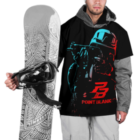 Накидка на куртку 3D с принтом Point Blank (Project Blackout) в Кировске, 100% полиэстер |  | ctforce | free rebels | point blank | project blackout | динозавр | игры | миротворец | повстанец
