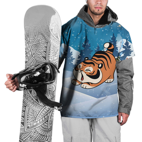 Накидка на куртку 3D с принтом Тигренок подтягивается в Тюмени, 100% полиэстер |  | 2022 | год тигра | новый год | новый год 2022 | символ года | тигр | тигренок | тигрица | тигры