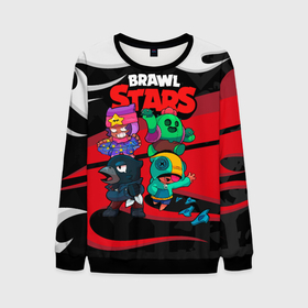 Мужской свитшот 3D с принтом Бойцы Brawl Stars в городе Новоалтайск, 100% полиэстер с мягким внутренним слоем | круглый вырез горловины, мягкая резинка на манжетах и поясе, свободная посадка по фигуре | brawl | brawl stars | brawlstars | leon | бравлстарс | ворон | леон | лион