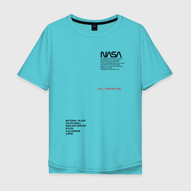 Мужская футболка хлопок Oversize с принтом NASA WHITE UNIFORM | НАСА УНИФОРМА в Тюмени, 100% хлопок | свободный крой, круглый ворот, “спинка” длиннее передней части | galaxy | nasa | space | space company | star | астрономия | галактика | звезды | космическая компания | космос | наса