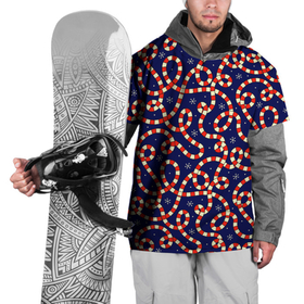 Накидка на куртку 3D с принтом БЕСКОНЕЧНЫЙ ЛЕДЕНЕЦ САНТЫ , 100% полиэстер |  | 2022 | christmas | new year | елка | новый год | рождество