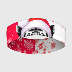Повязка на голову 3D с принтом БЕЛО КРАСНЫЙ, ТИГР НОВОГОДНИЙ   НОВЫЙ ГО 2022 ,  |  | 2022 | beast | merry christmas | new year | red bow | santa hat | snow | tiger | winter | winter is coming | year of the tiger | год тигра | дед мороз | животные | звери | зверь | зима | зима 2022 | зима близко | новог | новогодни