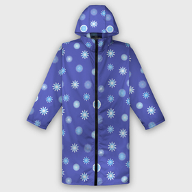 Дождевик унисекс 3D Снежинки Новогодние: в городе Новоалтайск, | | abstraction | blue | different | many | snow | snowflakes | абстракция | голубые | много | разные | снег | снежинки