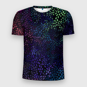 Мужская футболка 3D Slim с принтом из красок бардак в Екатеринбурге, 100% полиэстер с улучшенными характеристиками | приталенный силуэт, круглая горловина, широкие плечи, сужается к линии бедра | алюзия | бардак | большой бум | взрыв | взрыв красок | краски