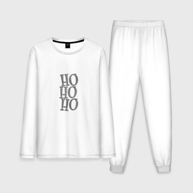 Мужская пижама хлопок (с лонгсливом) с принтом HO HO HO (Новый год 2022 ура ура) в Кировске,  |  | 2022 | hohoho | новый год | подарок | праздник | символ года | тигр
