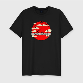Мужская футболка хлопок Slim с принтом KENSHI Logo , 92% хлопок, 8% лайкра | приталенный силуэт, круглый вырез ворота, длина до линии бедра, короткий рукав | desert | kenshi | kenshi игра | samurai | кенши | пустыня | самурай
