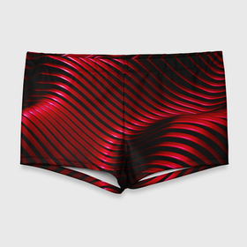 Мужские купальные плавки 3D с принтом Волны красного металла , Полиэстер 85%, Спандекс 15% |  | волна | красно черный | красный | манчестер юнайтед | металл | металлический эффект | милан | неоновый | свет