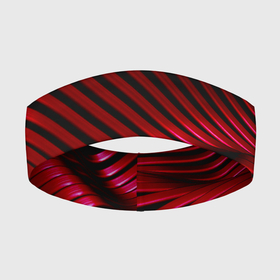 Повязка на голову 3D с принтом Волны красного металла в Петрозаводске,  |  | волна | красно черный | красный | манчестер юнайтед | металл | металлический эффект | милан | неоновый | свет