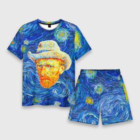 Мужской костюм с шортами 3D с принтом Van Gogh Paints в Кировске,  |  | van gogh | ван гог | искусство | картина | краски | портрет | художник