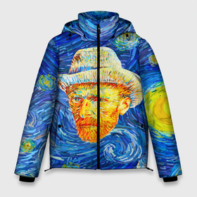 Мужская зимняя куртка 3D с принтом Van Gogh Paints в Новосибирске, верх — 100% полиэстер; подкладка — 100% полиэстер; утеплитель — 100% полиэстер | длина ниже бедра, свободный силуэт Оверсайз. Есть воротник-стойка, отстегивающийся капюшон и ветрозащитная планка. 

Боковые карманы с листочкой на кнопках и внутренний карман на молнии. | van gogh | ван гог | искусство | картина | краски | портрет | художник