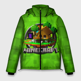 Мужская зимняя куртка 3D с принтом Minecraft Logo Green , верх — 100% полиэстер; подкладка — 100% полиэстер; утеплитель — 100% полиэстер | длина ниже бедра, свободный силуэт Оверсайз. Есть воротник-стойка, отстегивающийся капюшон и ветрозащитная планка. 

Боковые карманы с листочкой на кнопках и внутренний карман на молнии. | Тематика изображения на принте: logo | minecraft | игра | майнкрафт