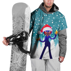 Накидка на куртку 3D с принтом Зимний Poppy Playtime в Тюмени, 100% полиэстер |  | poppy playtime | игра | кукла | монстр | плэйтайм | поппи плейтайм | хагги вагги | хоррор