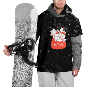 Накидка на куртку 3D с принтом Котята новогодние в Курске, 100% полиэстер |  | 2022 | happy new year | merry christmas | год тигра | зима близко | котики | коты | котята | нг | новогодний | новый год | новый год 2022 | рождество | символ 2022 года | снег | снежинки