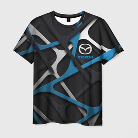 Мужская футболка 3D с принтом MAZDA 3D Texture Logo в Санкт-Петербурге, 100% полиэфир | прямой крой, круглый вырез горловины, длина до линии бедер | auto | autosport | avto | car | mazda | race | street racing | авто | автоспорт | гонки | мазда | марка | машина | тачка