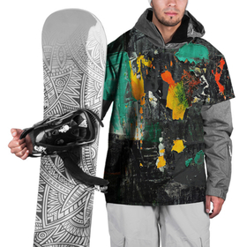 Накидка на куртку 3D с принтом Пятна краски. в Кировске, 100% полиэстер |  | абстракция | живопись | краски | масло | пятна | рисунок