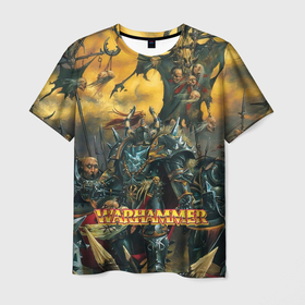 Мужская футболка 3D с принтом Warhammer old battle в Тюмени, 100% полиэфир | прямой крой, круглый вырез горловины, длина до линии бедер | fantasy | waha | warhamer | warhammer | вархамер | вархаммер | ваха | фентази