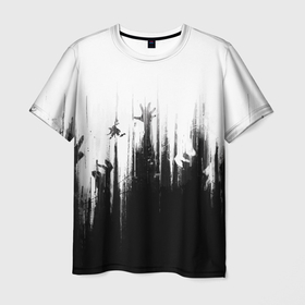 Мужская футболка 3D с принтом Dying Light  2 в Новосибирске, 100% полиэфир | прямой крой, круглый вырез горловины, длина до линии бедер | dying light | dying light 2 | граффити | игры | черно белые