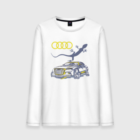 Мужской лонгслив хлопок с принтом Audi Quattro   зачётное точило в Петрозаводске, 100% хлопок |  | 4х4 | audi | car | germany | lizard | off road | power | prestige | автомобиль | ауди | германия | мощь | престиж | ящерица