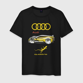 Мужская футболка хлопок с принтом Audi Quattro   4X4 Concept в Петрозаводске, 100% хлопок | прямой крой, круглый вырез горловины, длина до линии бедер, слегка спущенное плечо. | 4х4 | audi | car | concept | germany | lizard | off road | power | prestige | автомобиль | ауди | германия | мощь | престиж | ящерица
