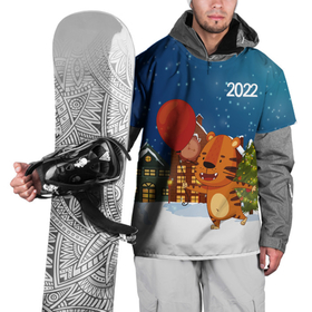 Накидка на куртку 3D с принтом Тигр с воздушным шариком в Кировске, 100% полиэстер |  | Тематика изображения на принте: 2022 | год тигра | новый год | новый год 2022 | символ года | тигр | тигренок | тигрица | тигры