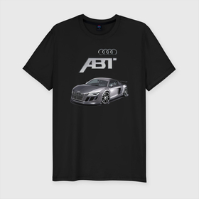Мужская футболка хлопок Slim с принтом Audi TT ABT autotuning в Санкт-Петербурге, 92% хлопок, 8% лайкра | приталенный силуэт, круглый вырез ворота, длина до линии бедра, короткий рукав | abt | audi | car | germany | motorsport | power | prestige | автомобиль | автоспорт | ауди | германия | мощь | престиж