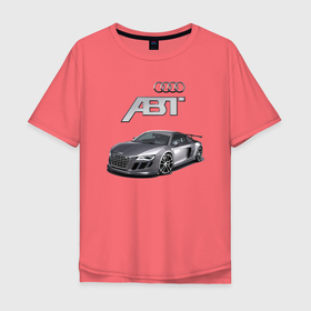 Мужская футболка хлопок Oversize с принтом Audi TT ABT autotuning в Екатеринбурге, 100% хлопок | свободный крой, круглый ворот, “спинка” длиннее передней части | abt | audi | car | germany | motorsport | power | prestige | автомобиль | автоспорт | ауди | германия | мощь | престиж