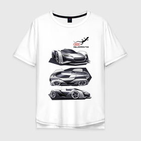 Мужская футболка хлопок Oversize с принтом Audi motorsport concept sketch , 100% хлопок | свободный крой, круглый ворот, “спинка” длиннее передней части | audi | car | germany | motorsport | power | prestige | quattro | sketch | автомобиль | автоспорт | ауди | германия | мощь | престиж | эскиз
